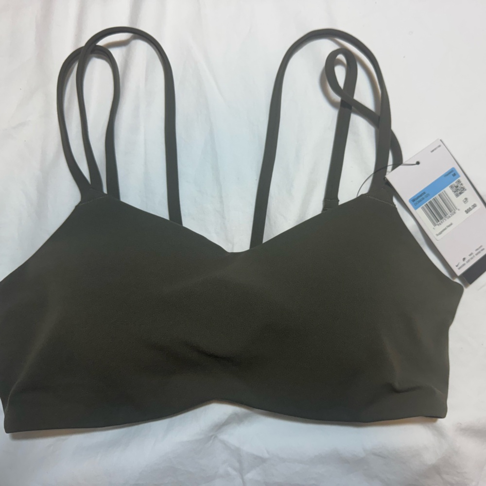 Nike Women's Dark Olive Green Strappy Sports Bra